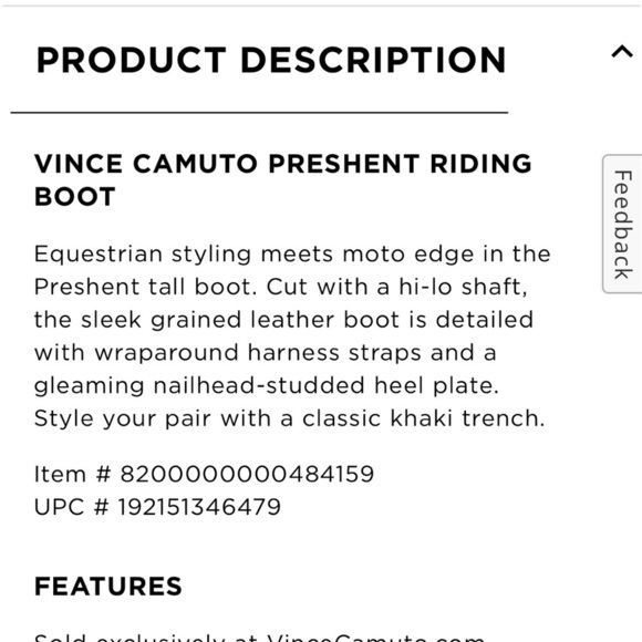 Like new! Original Box! VINCE CAMUTO PRESHENT RIDING BOOT - Wide Calf - Picture 3 of 16